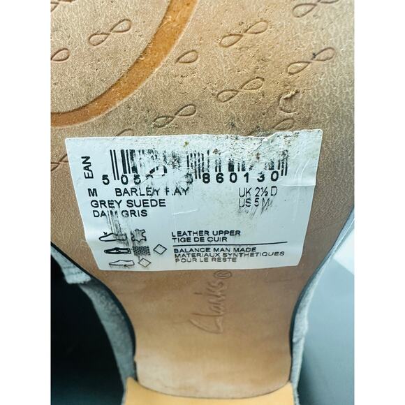 Clarks Women's Barley Rae Gray Suede Block Heel Over The Knee Boots Size 5 - Picture 11 of 12